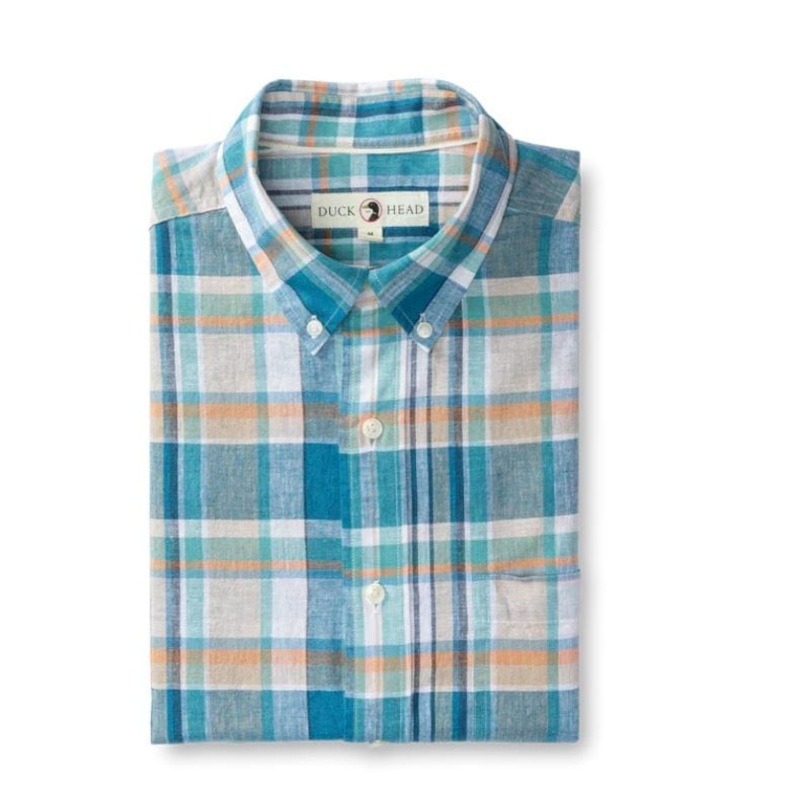 Duck Head Men’s Long Sleeve Cotton Sport Shirt in Meadowbrook