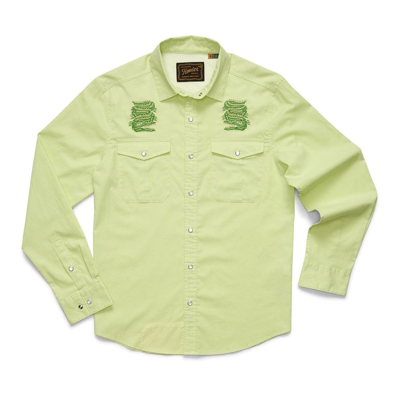 Howler Bros Gaucho Long Sleeve Snapshirt in Gator