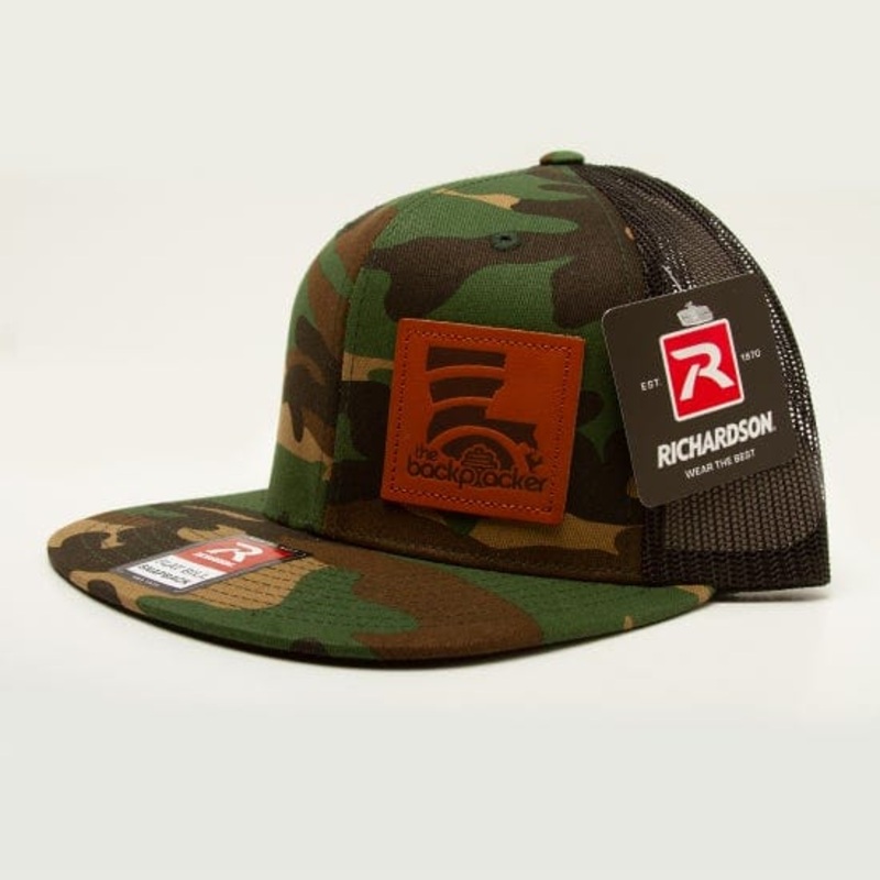 Louisiana Logo Leather Patch Mesh Back Hat in Green Camo & Black