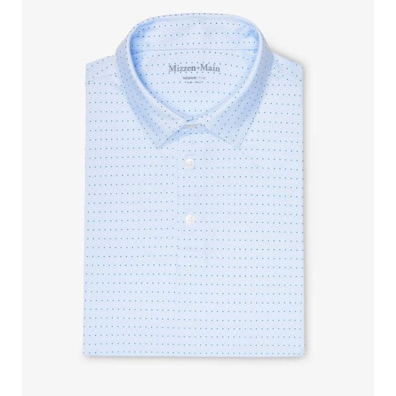 Mizzen + Main Versa Short Sleeve Classic Polo in Provence Diamond Sunburst
