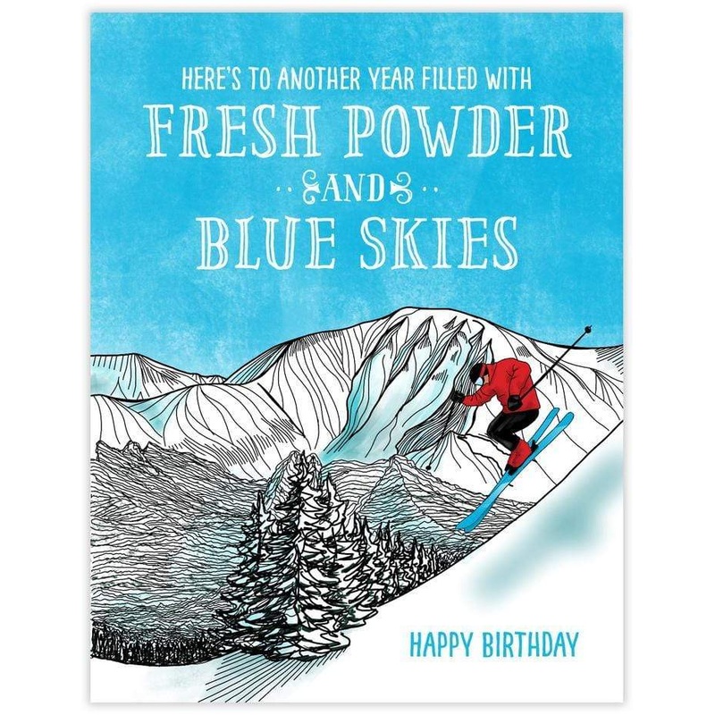 Waterknot “Fresh Powder Birthday” Card