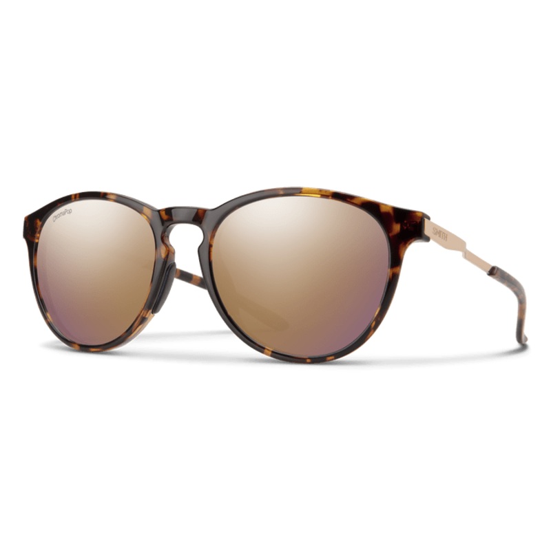 Smith Optics Wander Sunglasses in Tortoise w/ChromaPop Polarized Rose Gold Mirror Lens