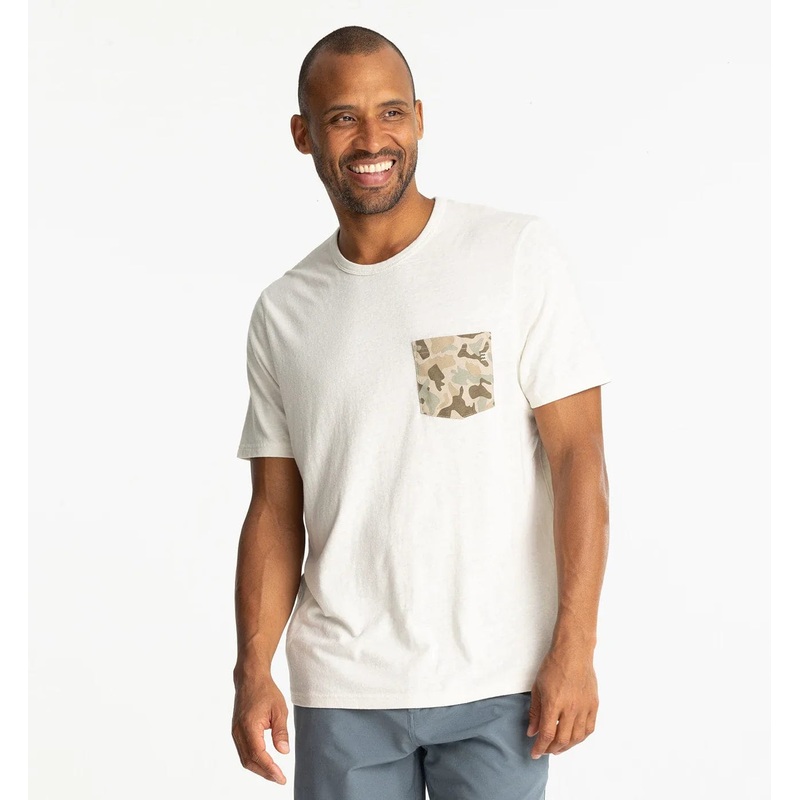 Free Fly Barrier Island Camo Pocket Tee – Men’s