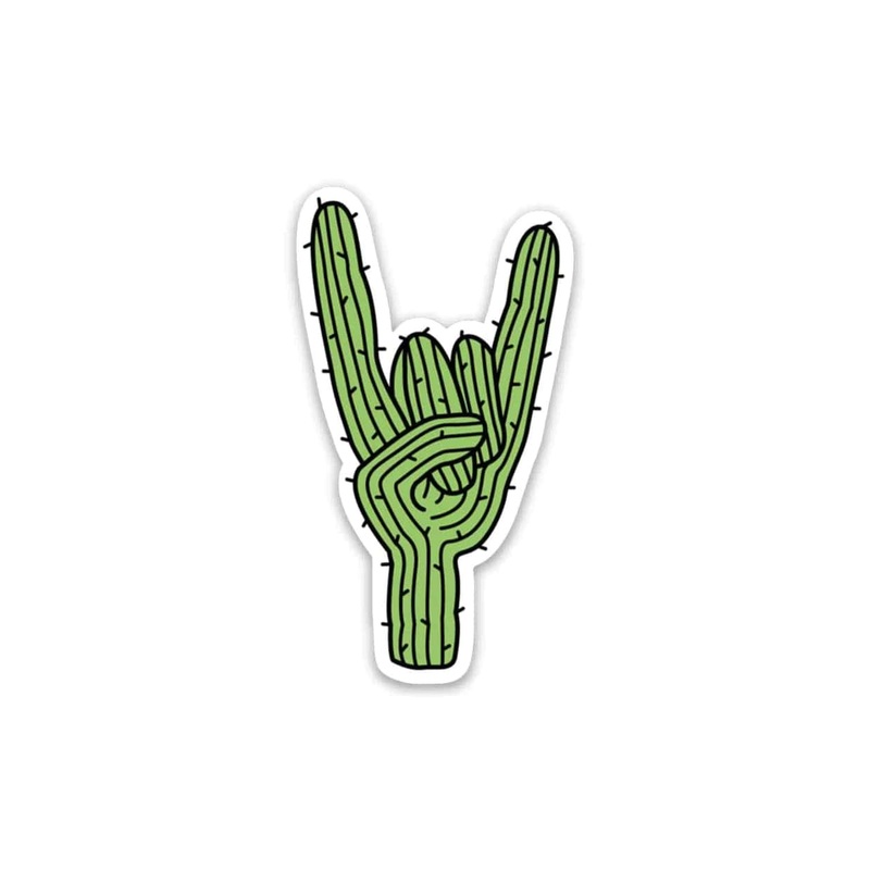 Keep Nature Wild Rockin Saguaro Sticker