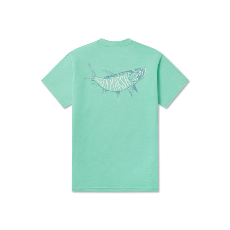 Southern Marsh FieldTec Heathered Tee Tarpon Whispers – Men’s