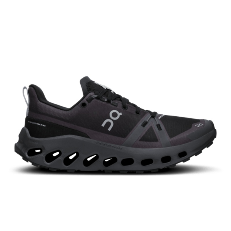 On Cloudsurfer Trail Waterproof in Black | Eclipse – Women’s