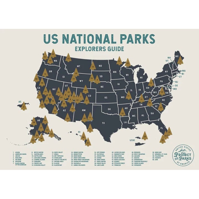 Epic Adventure Maps National Parks Scratch Off Map