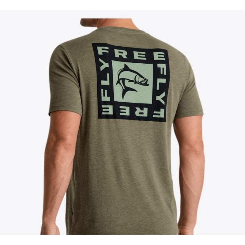 Free Fly Men’s Sabalo Tee in Heather Fatigue