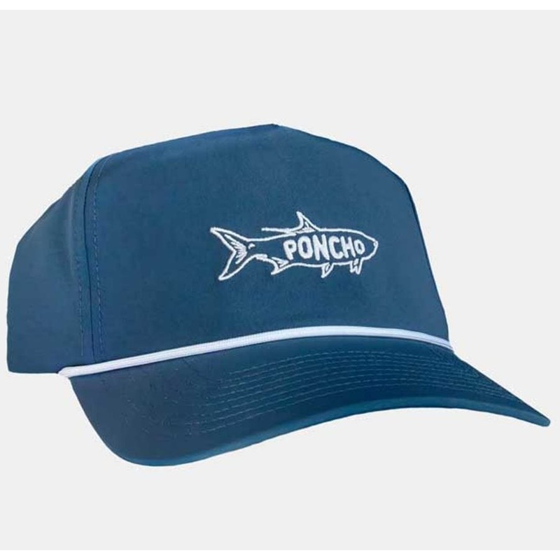 Poncho Navy Tarpon Rope Hat