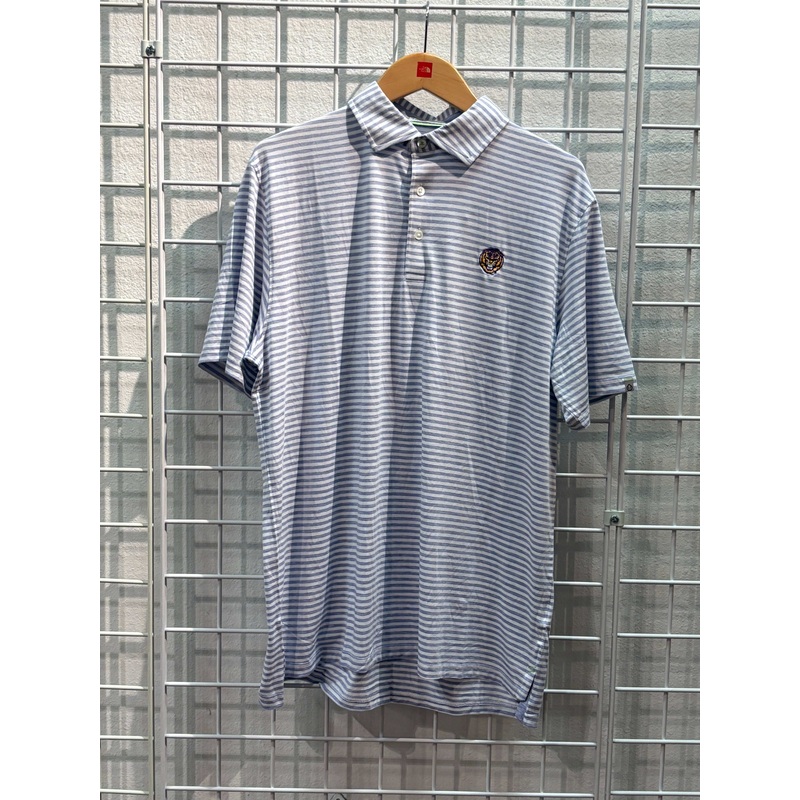 Tasc Men’s Cloud Polo – Air Stripe LSU