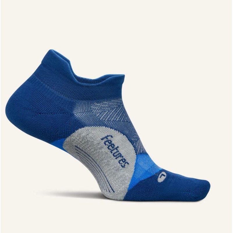 Men’s Feetures Elite Light Cushion No Show Tab in Navy Mist