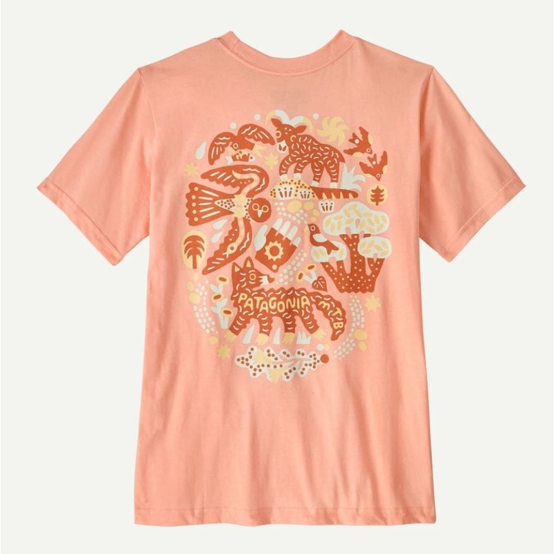Patagonia Kid’s Graphic T-shirt in Tready to Roll: Sunlit Pink