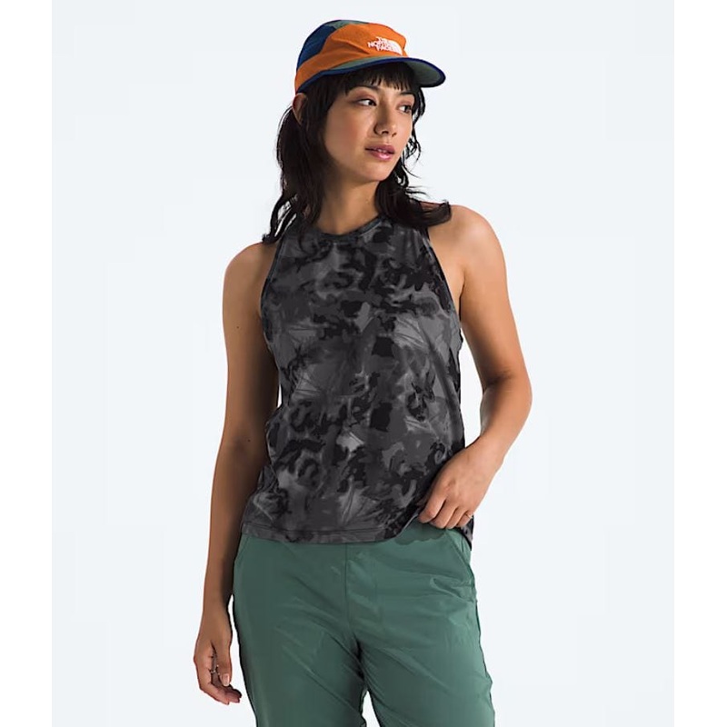 The North Face Women’s Dune Sky Standard Tank in Black Lux Print